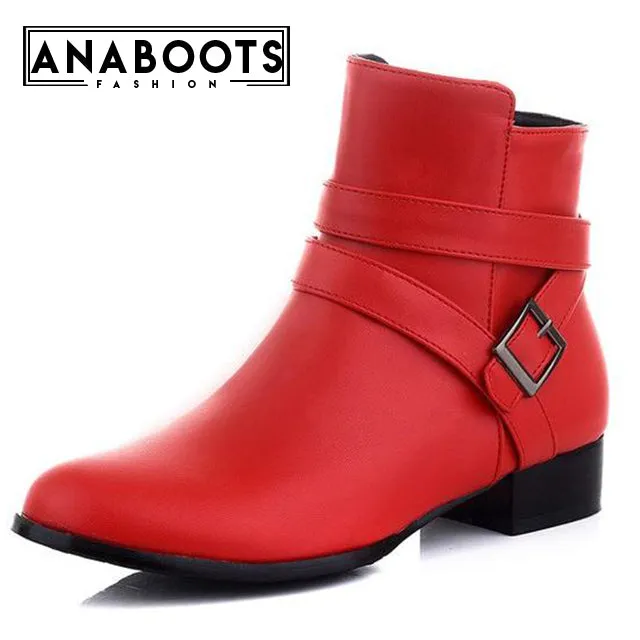 buckles western Ankle Boots