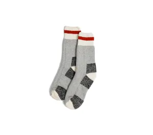 Camp Socks | Grey/Red Stripe