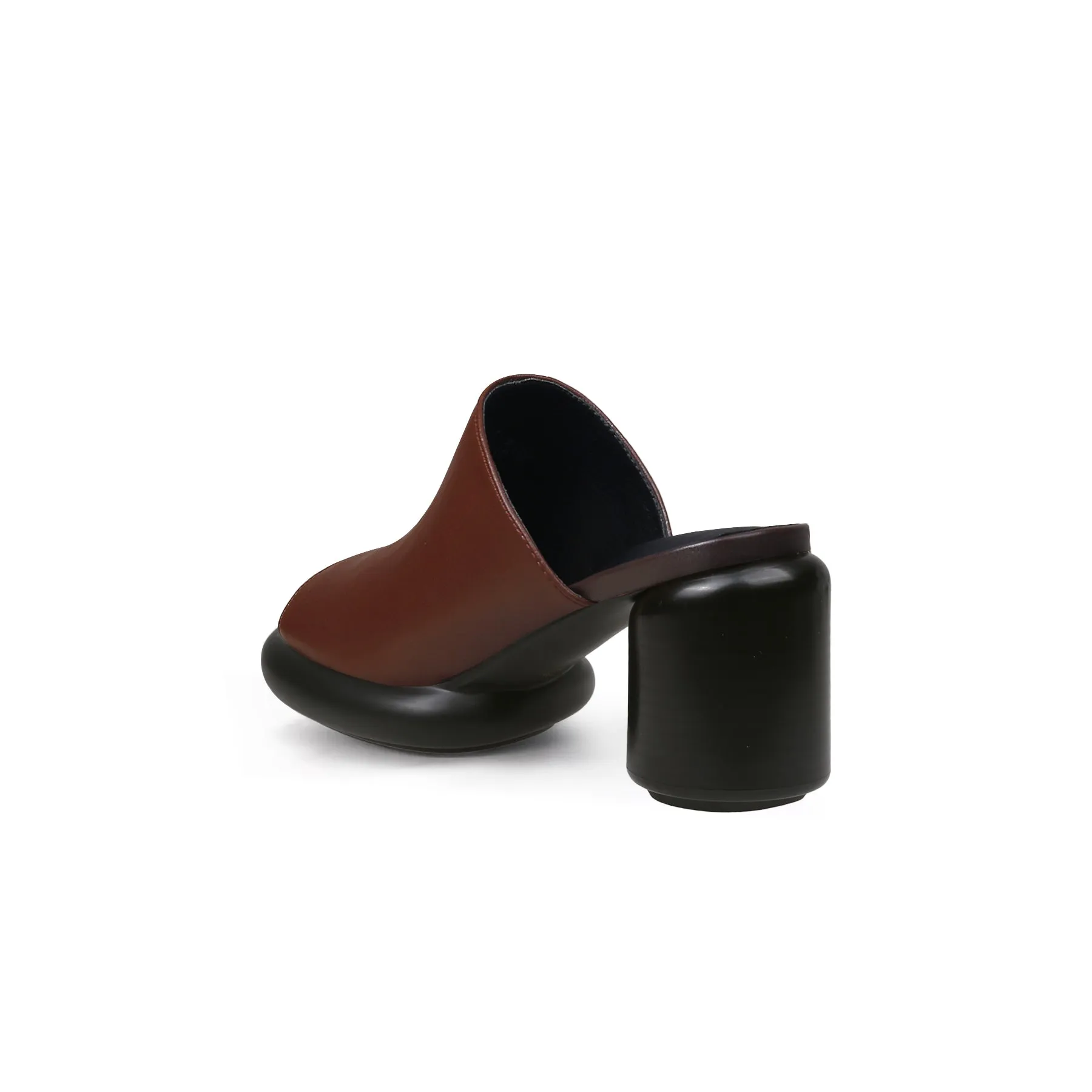 Chunky Rounded Heel Platform Mules