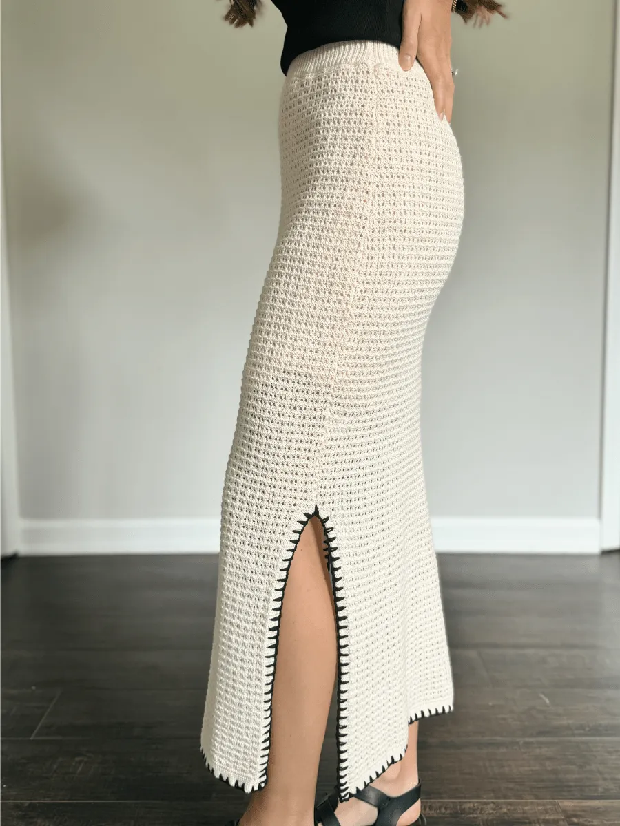 Crochet Knitted Midi Skirt