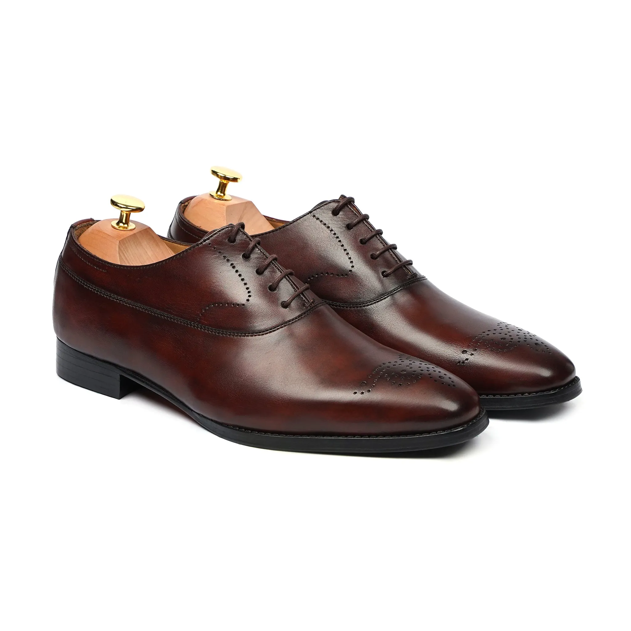 Efran - Men's Oxblood Calf Leather Oxford Shoe