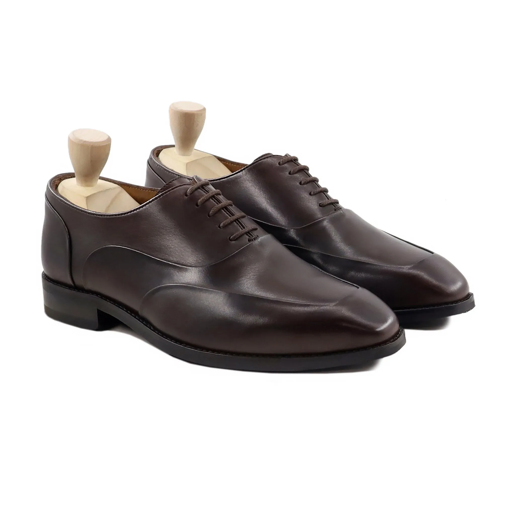 Elroy - Men's Dark Brown Calf Leather Oxford Shoe