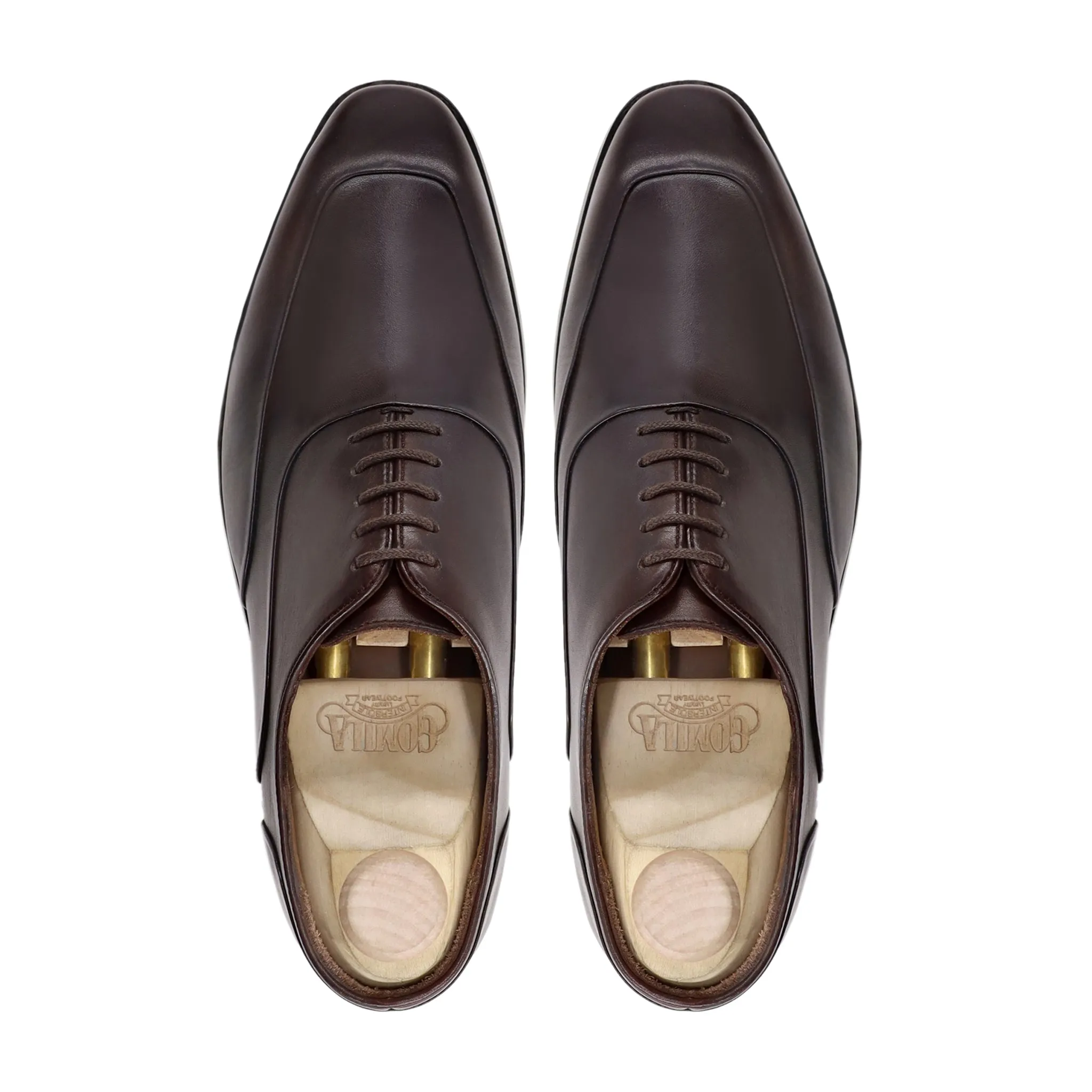 Elroy - Men's Dark Brown Calf Leather Oxford Shoe