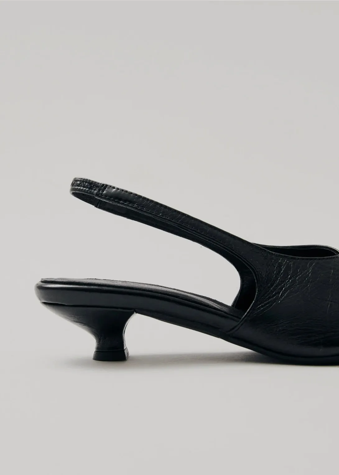 Eros Black Leather Mules