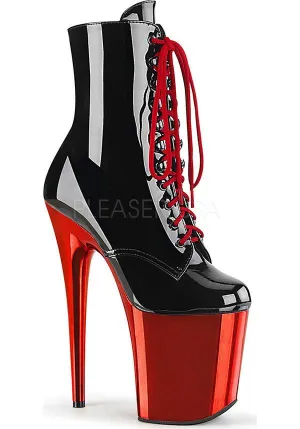 FLAMINGO-1020 [Patent Black/Red Chrome] | PLATFORM BOOTS [PREORDER]