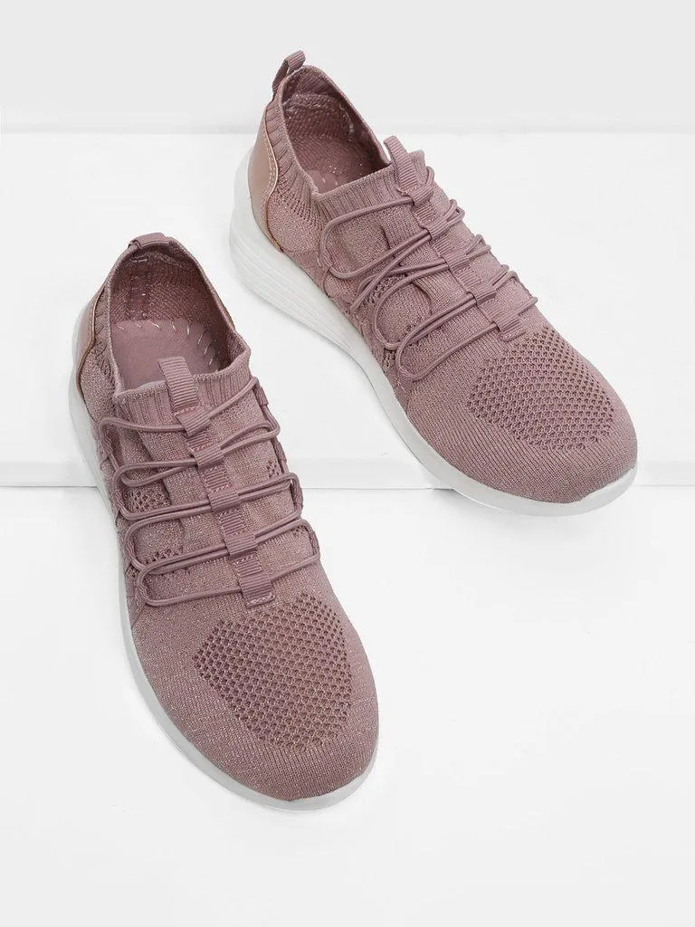 Knit Design Slip On Sneakers