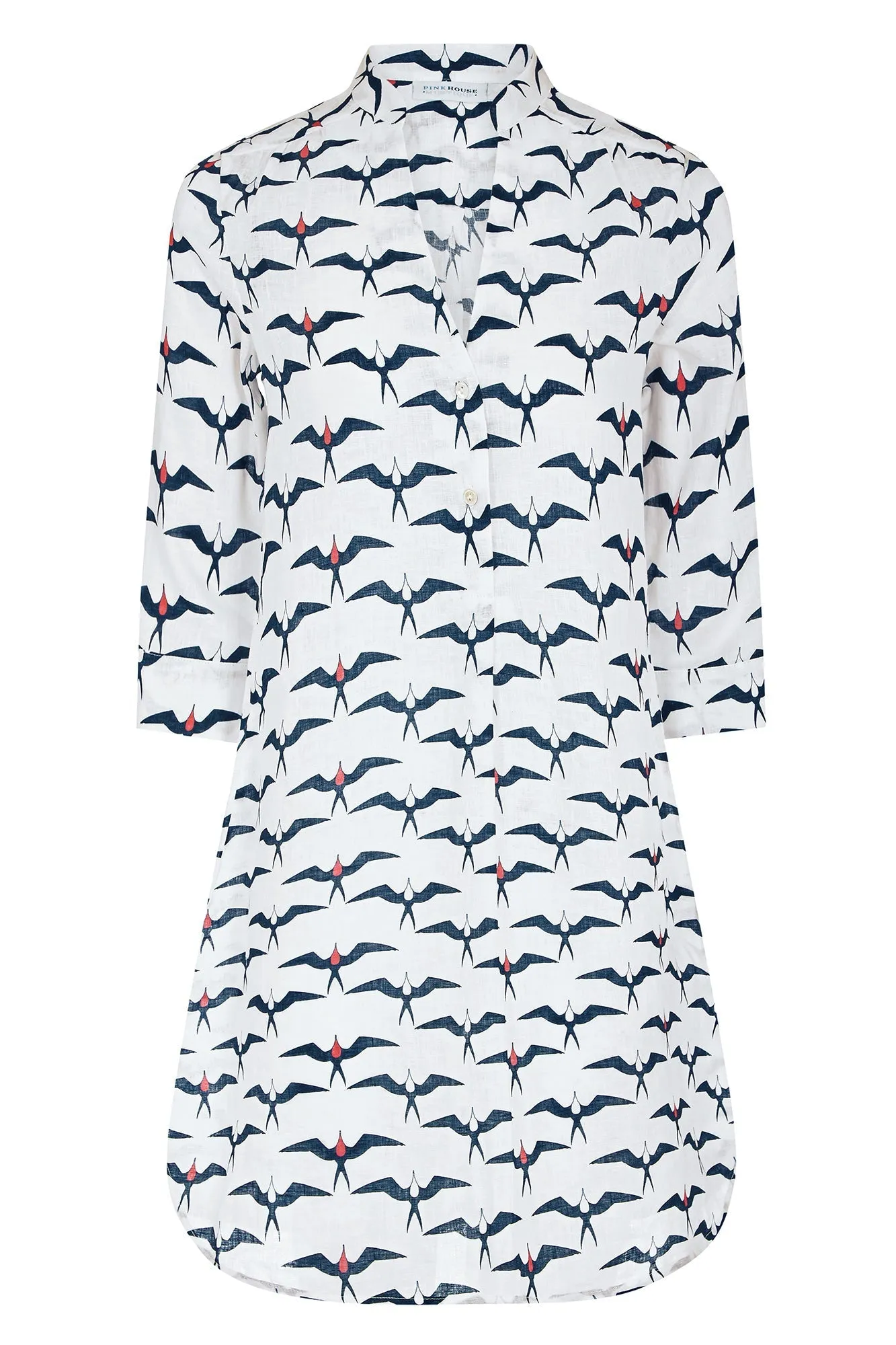 Linen Decima Dress FRIGATE BIRD