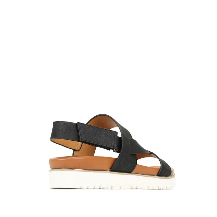 Los Cabos Carrise Sandal With Back Strap Black