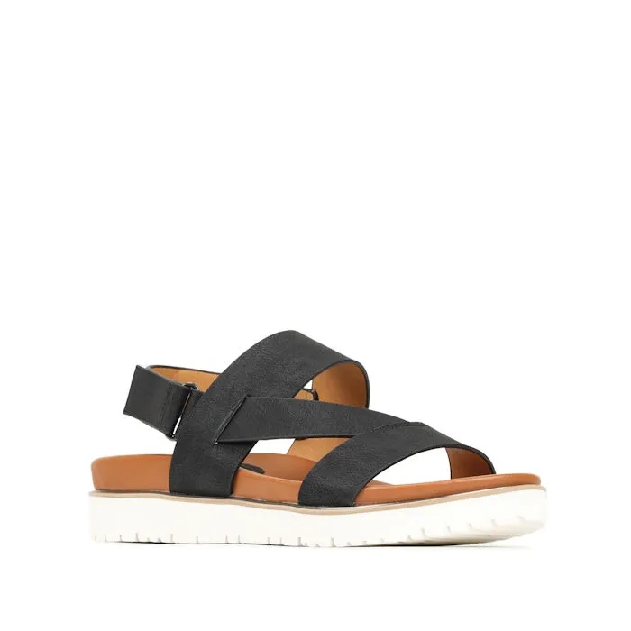 Los Cabos Carrise Sandal With Back Strap Black