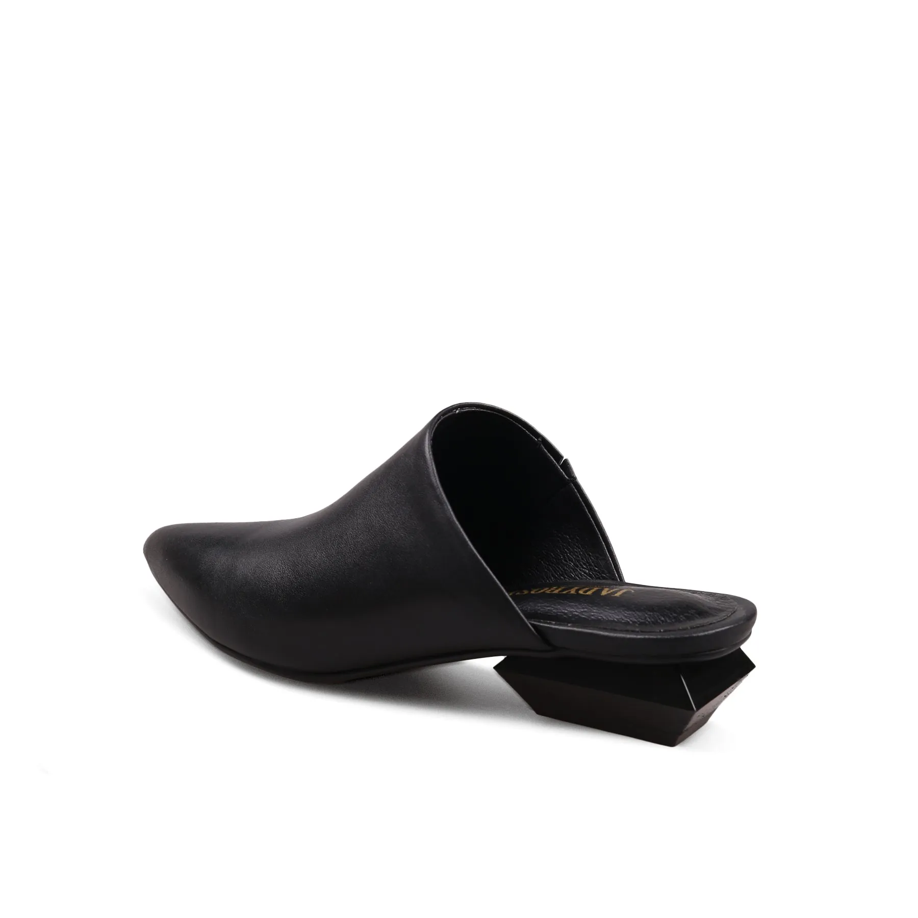 Low Heel Leather Mules