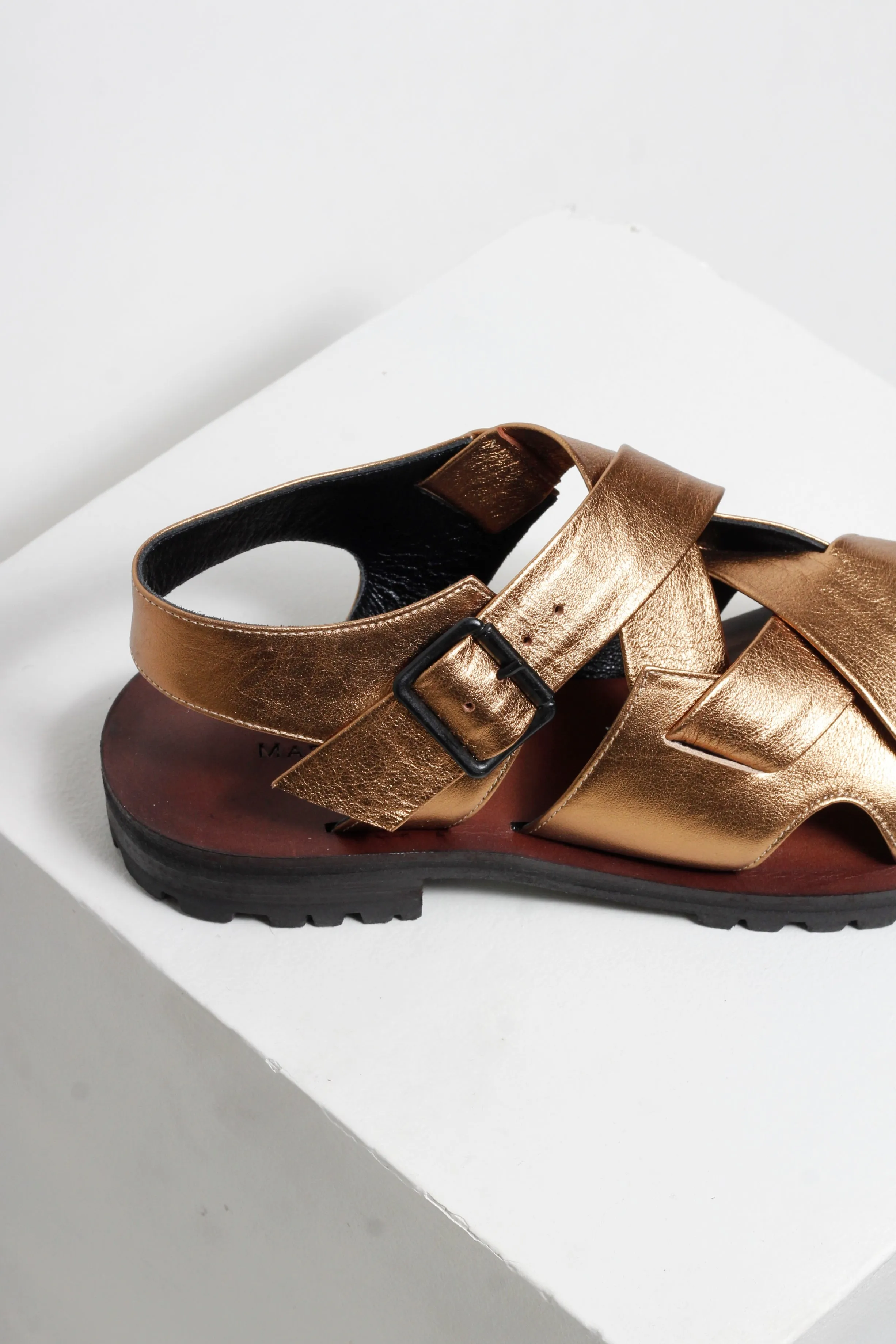 Martina Gold Sandals