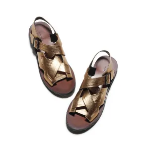 Martina Gold Sandals