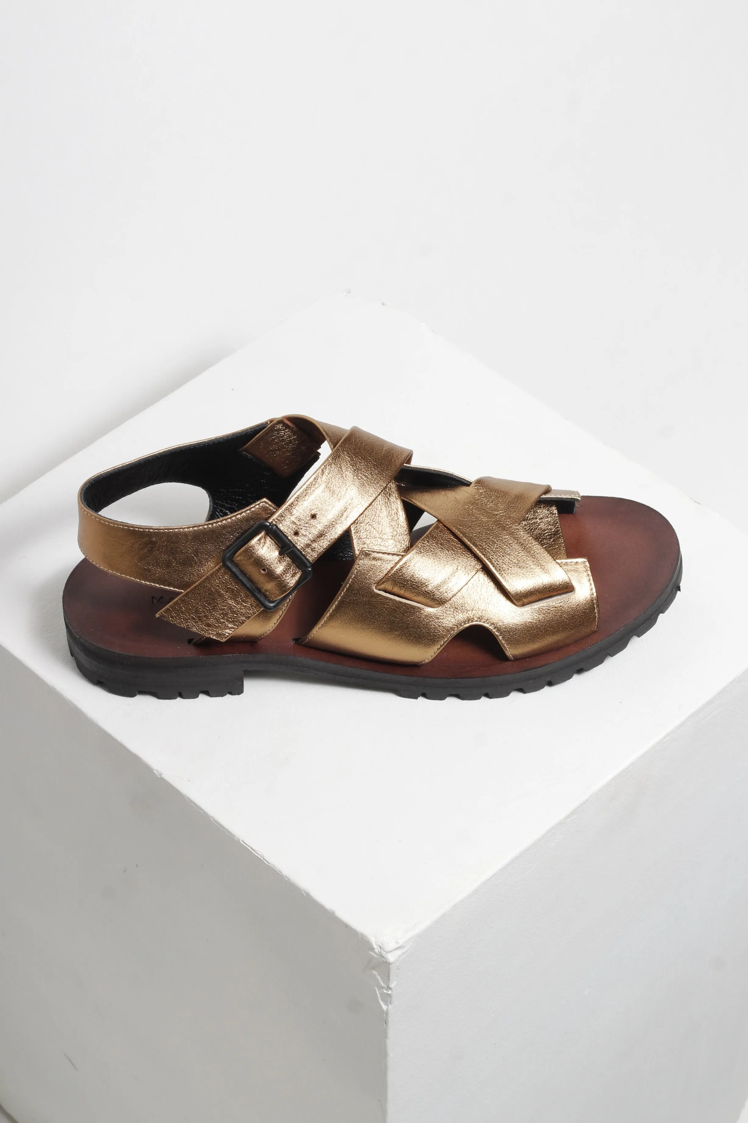 Martina Gold Sandals