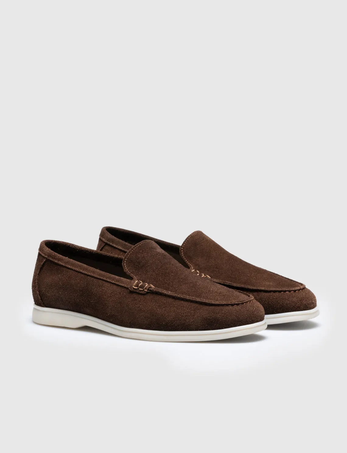 Men Brown Genuine Leather Casual Slip Ons