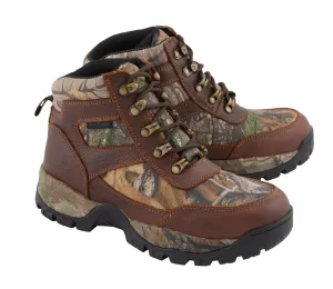 Men's Waterproof Brown Hiking Boot w/ Mossy Oak® Print