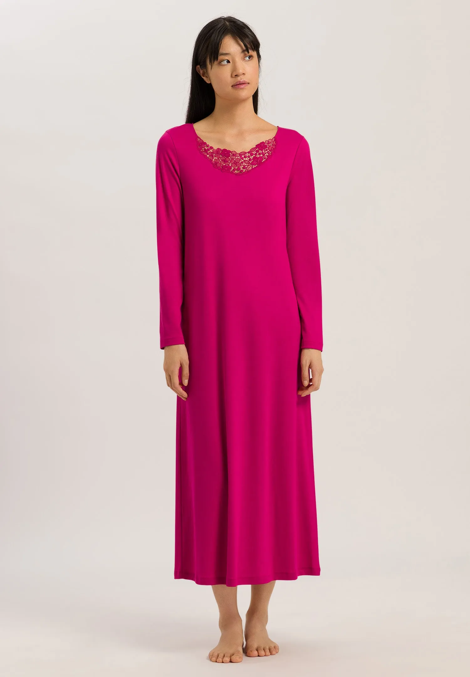 Michelle Supima Cotton Long Nightgown | Fuchsia 74945-2462