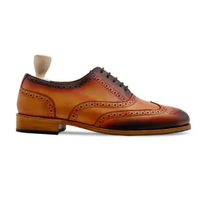 Orland - Men's Burnished Tan Calf Leather Oxford Shoe