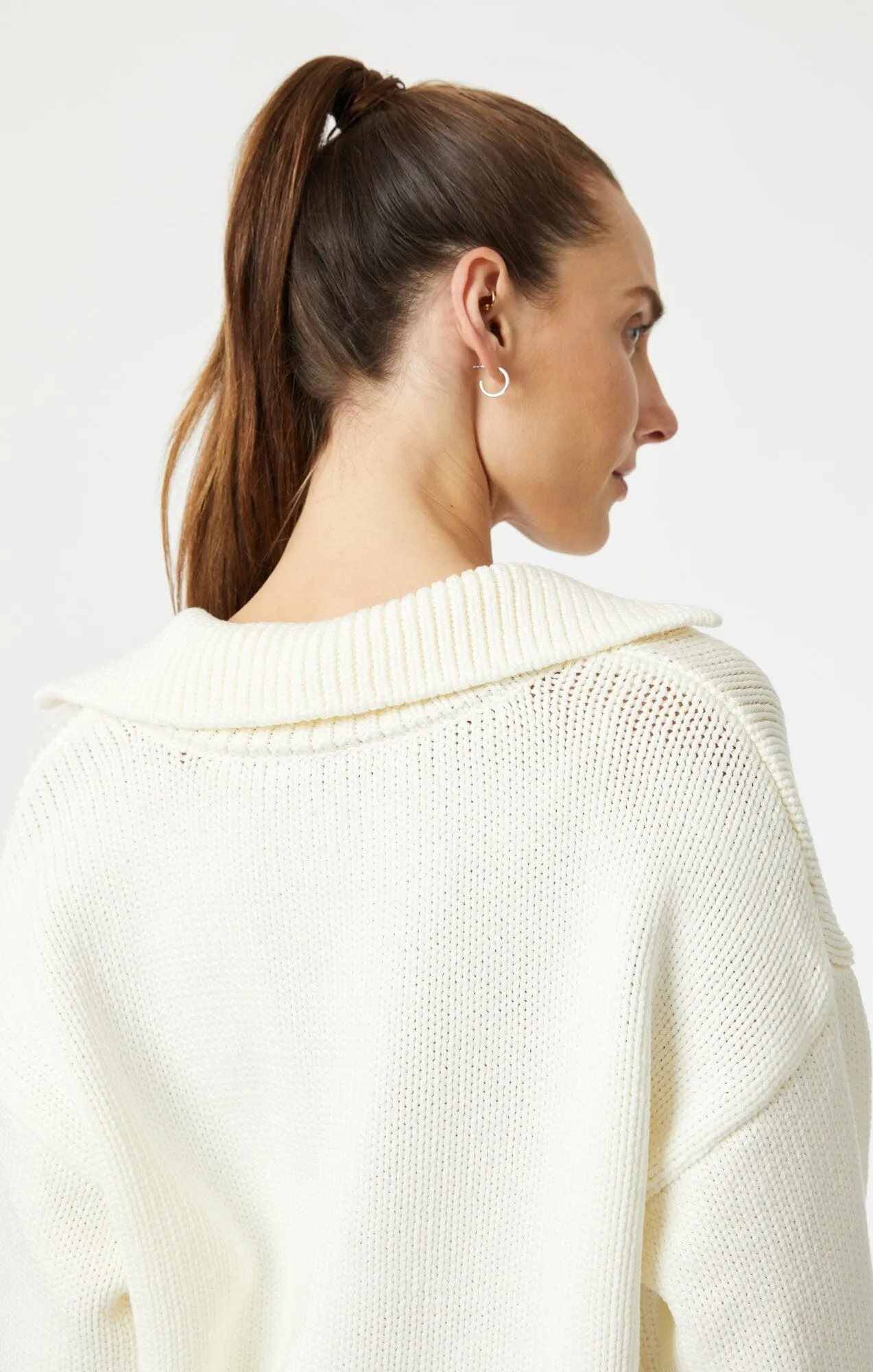 POLO SWEATER IN COCONUT MILK