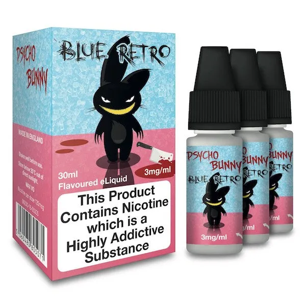 SALE!!! Psycho Bunny 3 x 10ml E-Liquid PRICE REDUCED!!