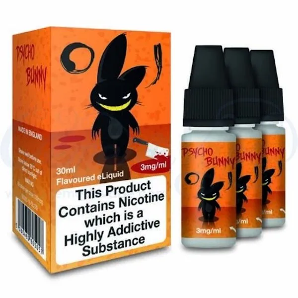 SALE!!! Psycho Bunny 3 x 10ml E-Liquid PRICE REDUCED!!