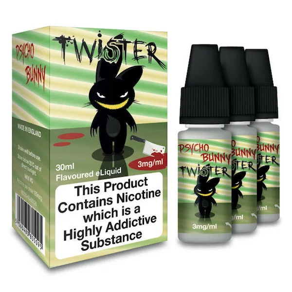 SALE!!! Psycho Bunny 3 x 10ml E-Liquid PRICE REDUCED!!