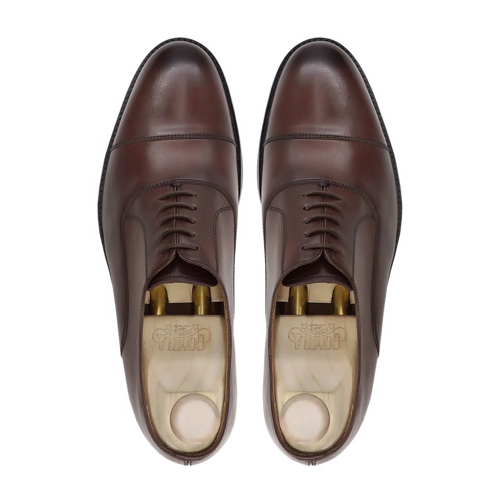 Scara - Men's Brown Calf Leather Oxford Shoe