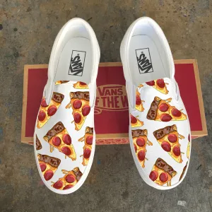 Slice O' Pizza Slip-Ons White