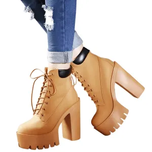 Women's Chunky Heeled Short Boots